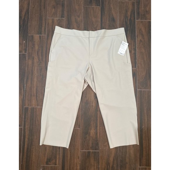 NWT Athleta beige Stellar Straight Crop Pants size 26 - Picture 5 of 11